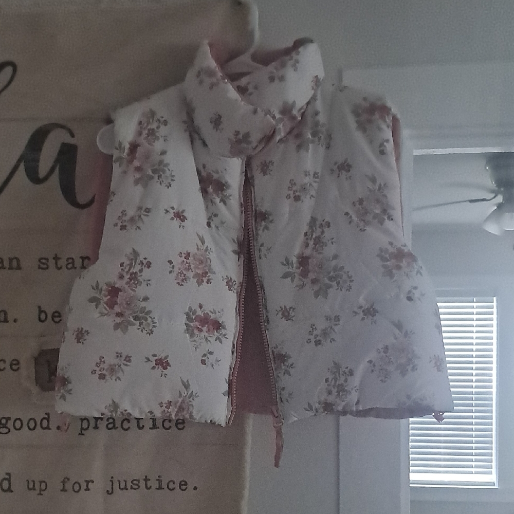 Floral Puffer Vest